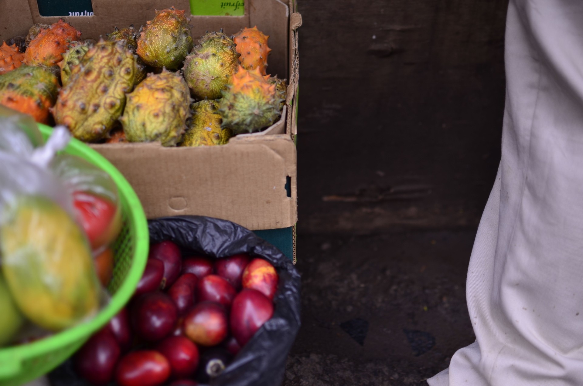 Fruits and vegetables in the market